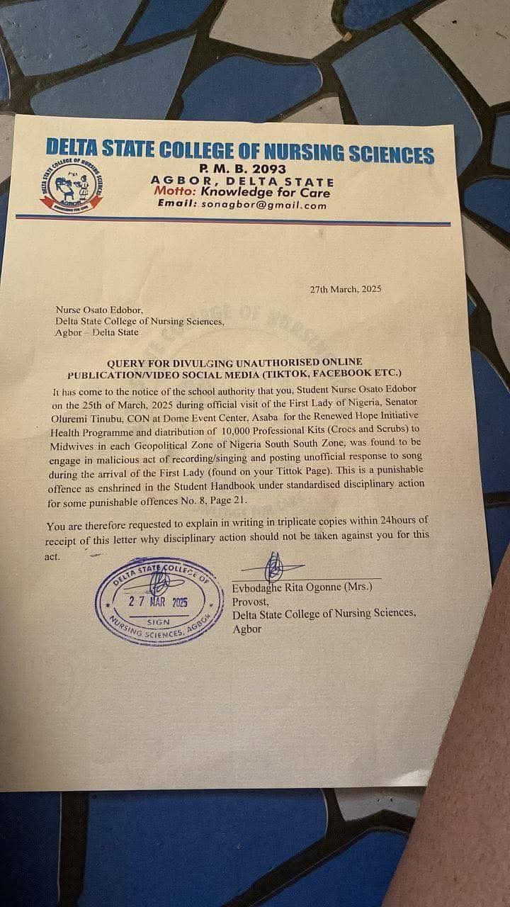 "NA YOUR MAMA": Delta Govt Orders Withdrawal Of Query Letter