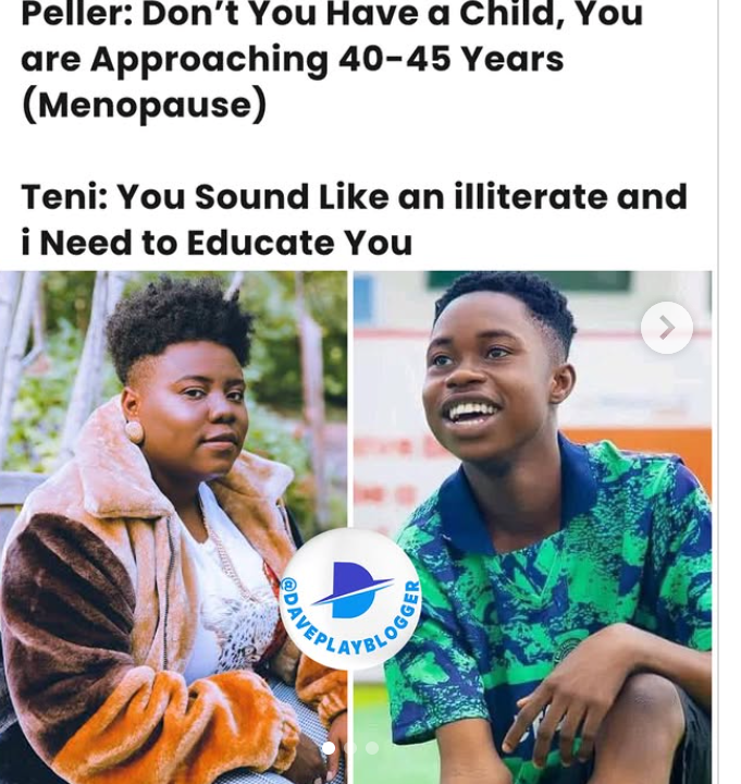 Teni and Peller have a fierce conversation on Tiktok Live