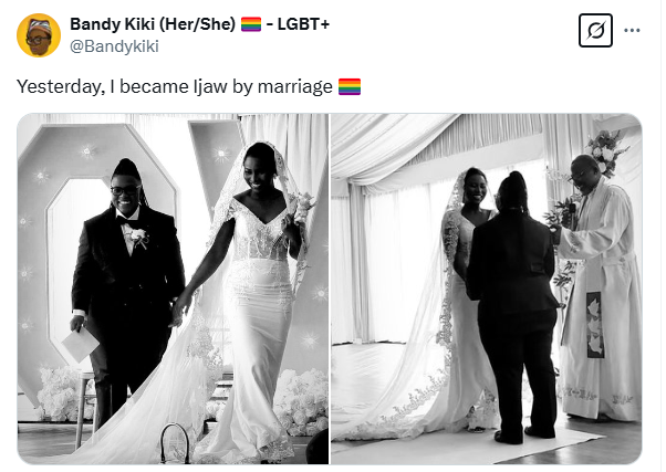 Foreign LGBTQ Activist Marries Ijaw Girlfriend [PHOTOS]