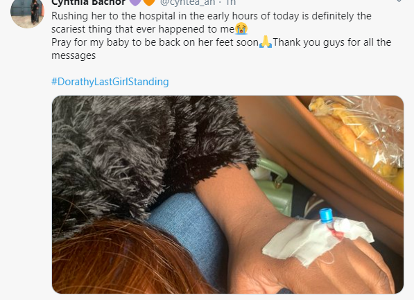 BBN Season 5 First Runner-Up Dorathy Lands in Hospital | Daily Report Nigeria