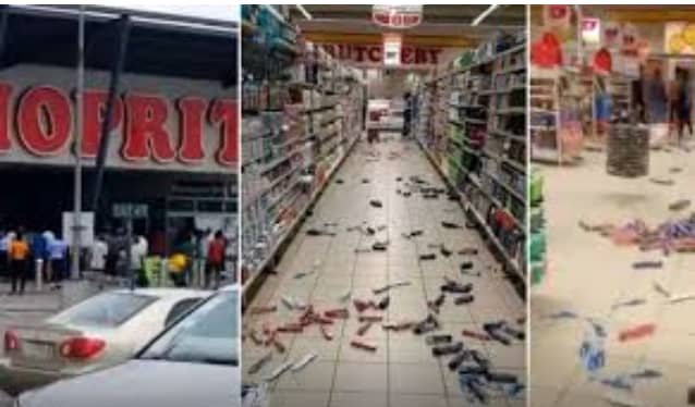 Video: Watch Moment Lagosians Looted Foodstuffs in Shoprite | Daily Report Nigeria