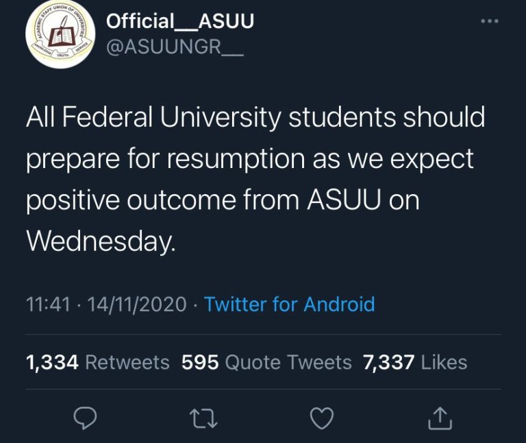 Strike: ASUU Tells Students to Prepare For Resumption | Daily Report Nigeria