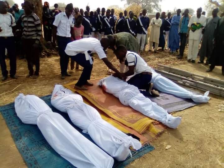 Photos: Boys Brigade Members Slain By Boko Haram on Christmas Eve Laid to Rest | Daily Report Nigeria