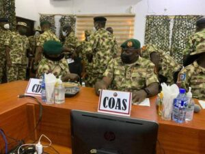 Service Chiefs Visit Headquarters Of Operation Lafiya Dole In Maiduguri (Photos) | Daily Report Nigeria