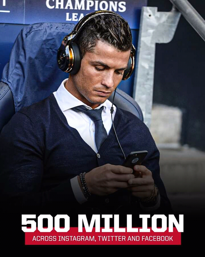 Historic! Cristiano Ronaldo becomes first athlete to reach 500 million followers on social media | Daily Report Nigeria