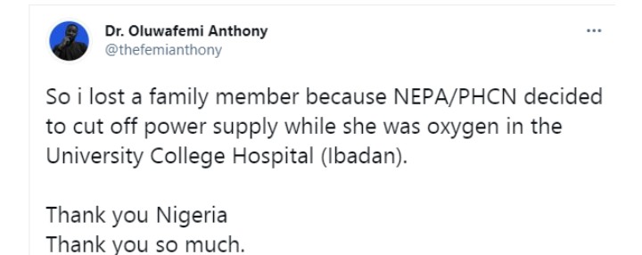 Man Loses Family Member On Oxygen After Power Cut Off By Electricity Company | Daily Report Nigeria