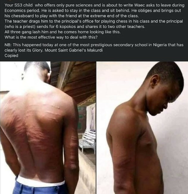 Principal, Teachers Brutalise Student For Playing Chess In Class | Daily Report Nigeria