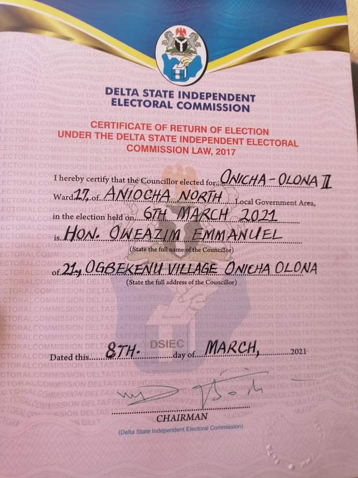 LG Polls: See The Only APC Councillor in Delta State | Daily Report Nigeria