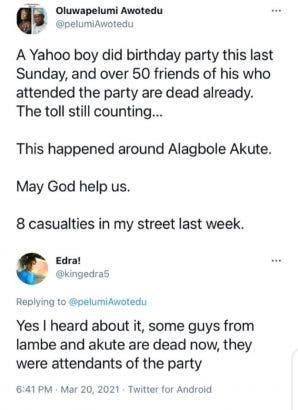 Yahoo-Boy, 50 Friends Allegedly Dies of Food Poisoning After Birthday Party | Daily Report Nigeria