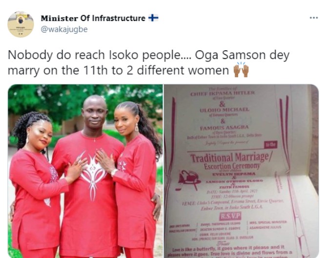 Delta Man Set To Wed Two Women Same Day | Daily Report Nigeria