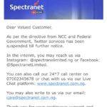 Spectranet bans Twitter service following FG orders