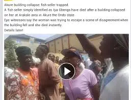 Women die in Akure as building collapse on them