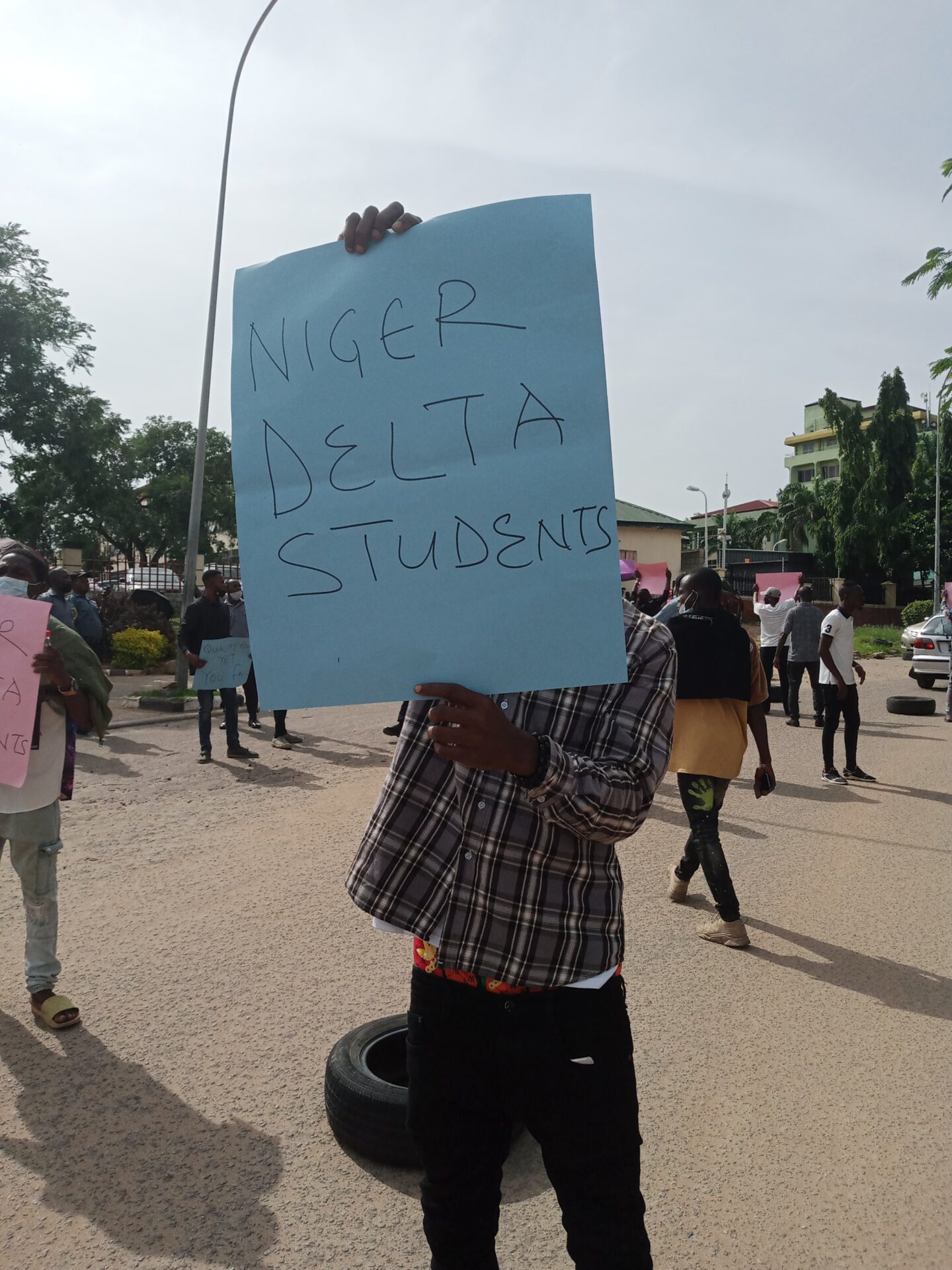 Breaking: Niger Delta Students Protest at TETFUND Gate Abuja | Daily Report Nigeria