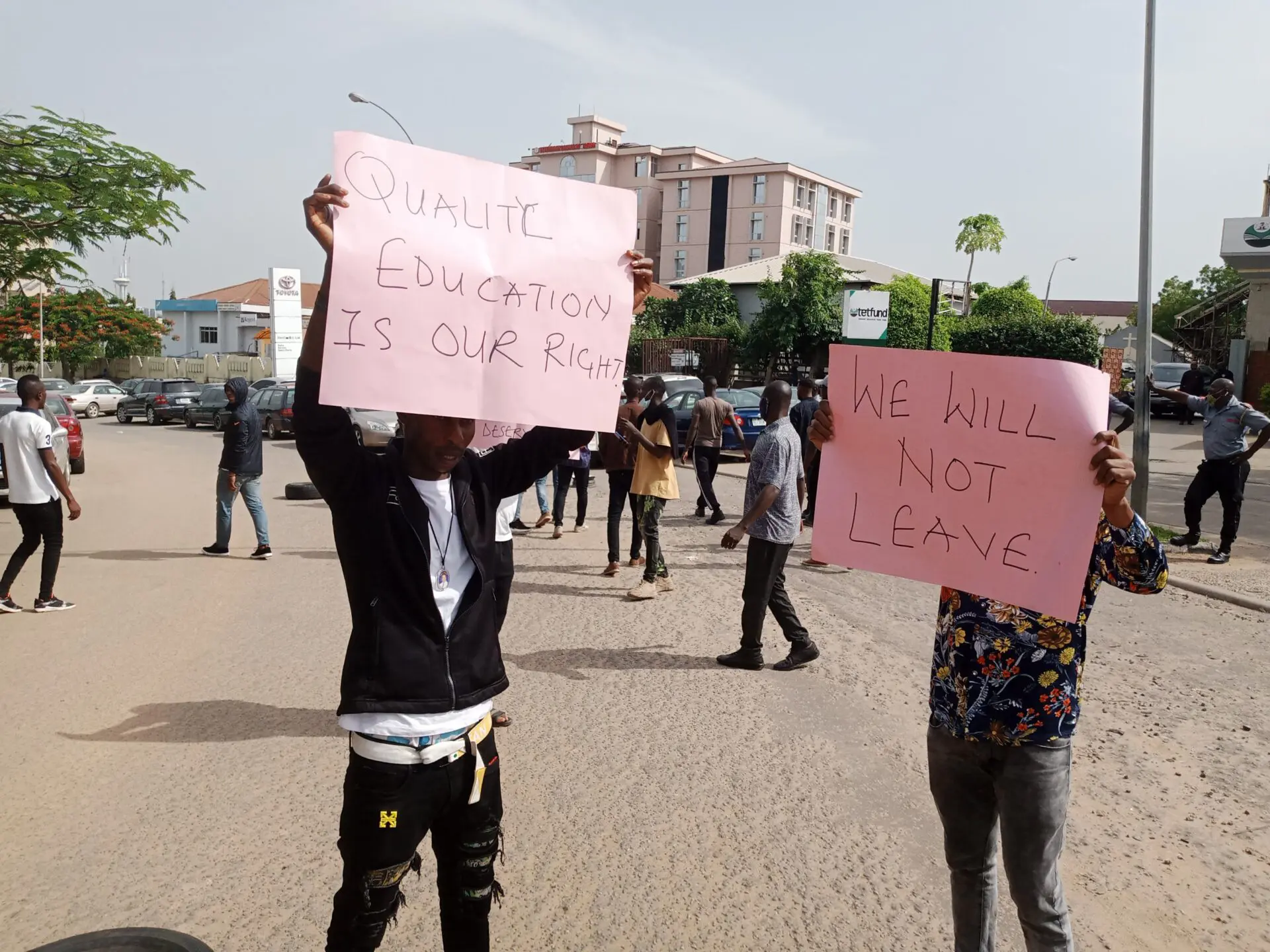 Breaking: Niger Delta Students Protest at TETFUND Gate Abuja | Daily Report Nigeria