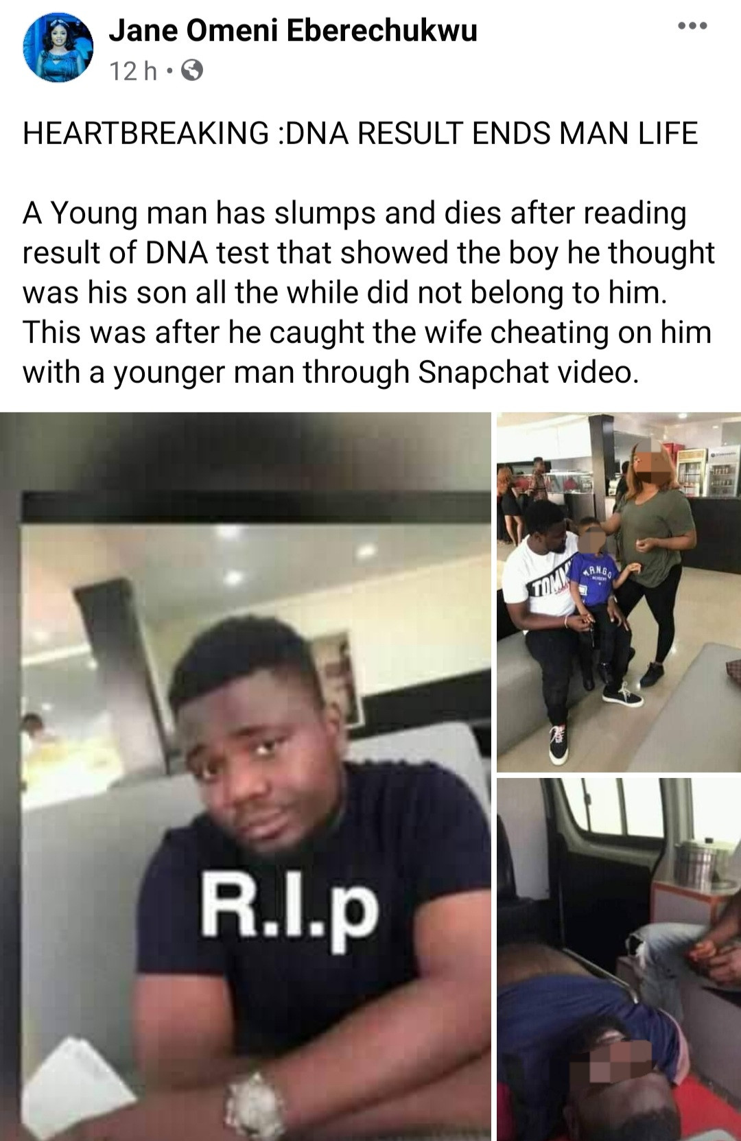 #SAD: Man slumps and dies after DNA reveals he is not the father of his son, Nigerians react | Daily Report Nigeria