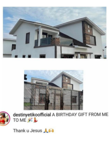 Nollywood Actress, Destiny Etiko Gifts Herself a House for Her Birthday | Daily Report Nigeria