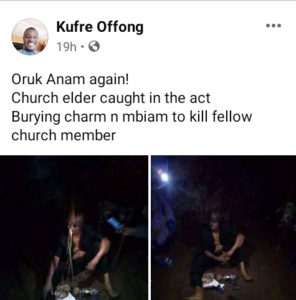 Church Elder Caught Burying Charms in Village Square in Akwa Ibom | Daily Report Nigeria