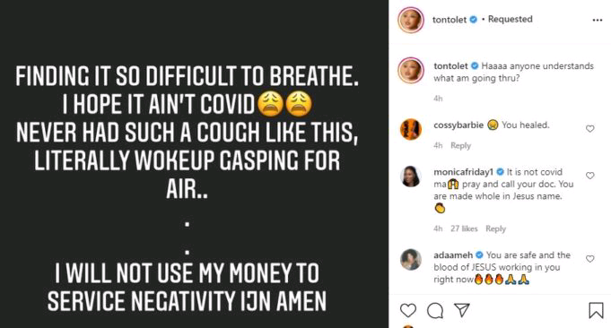 Tonto Dikeh Raises Alarm Over Breathing Difficulties | Daily Report Nigeria