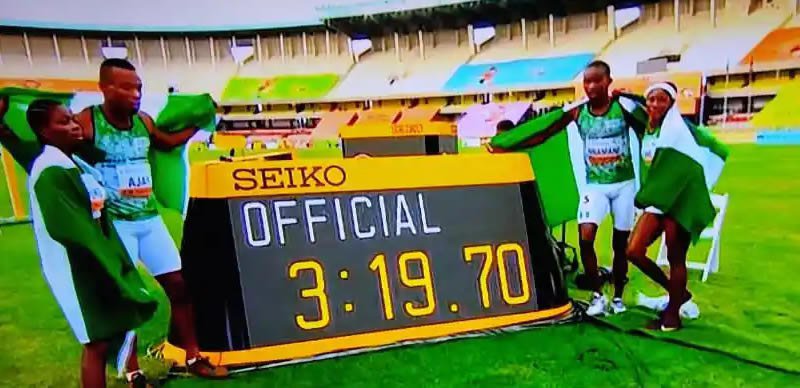 Nigeria Wins 4x400m Gold at World Athletics U-20 Championship