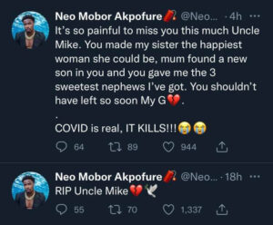 BBNaija Star, Neo Looses Brother-in-Law to Covid-19 | Daily Report Nigeria