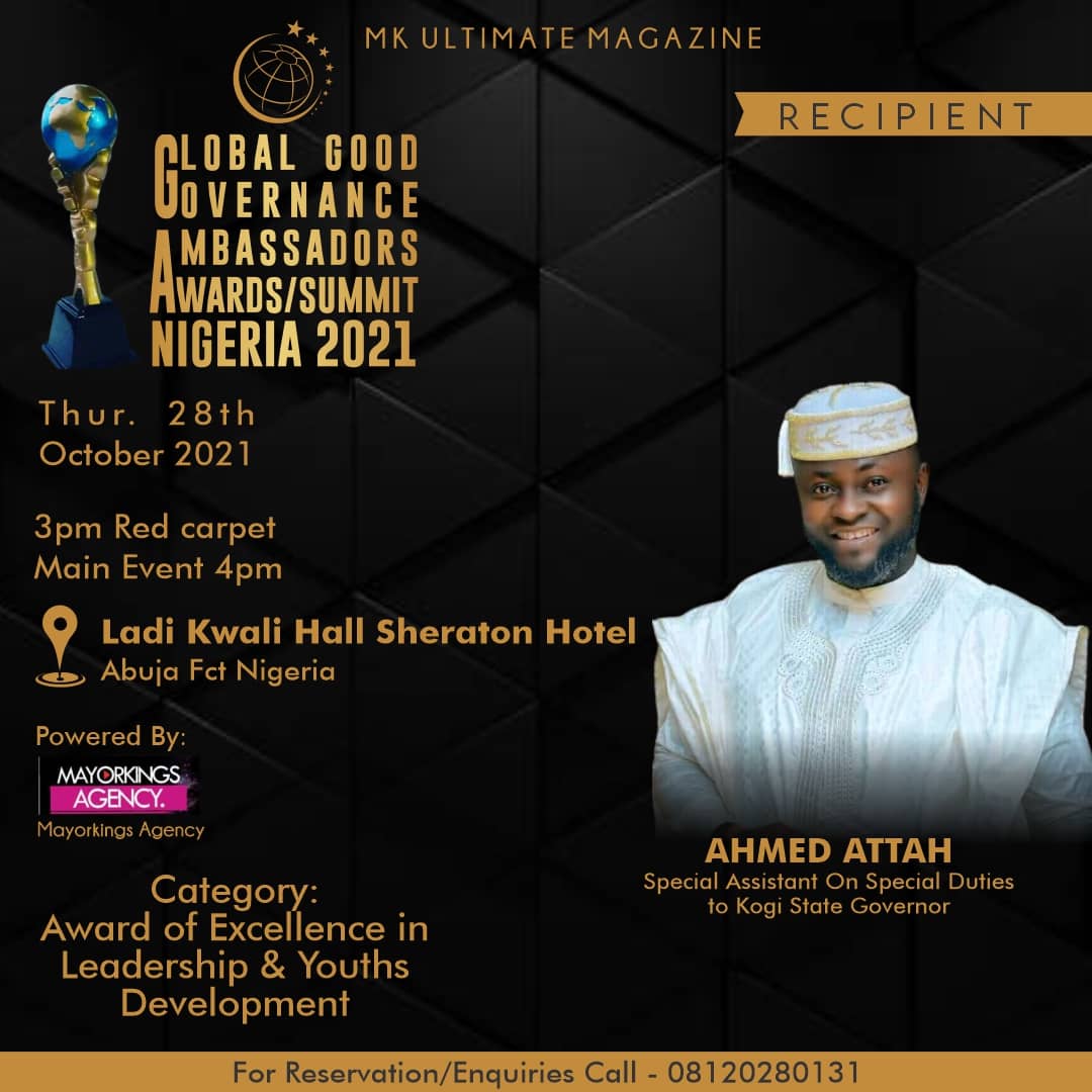 Ahmed Attah Bags Award of Excellence For in Leadership and Youth Development | Daily Report Nigeria