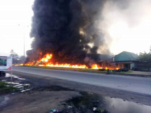 Many Burnt to Death, Properties Destroyed as Petrol tanker Explodes in Rivers