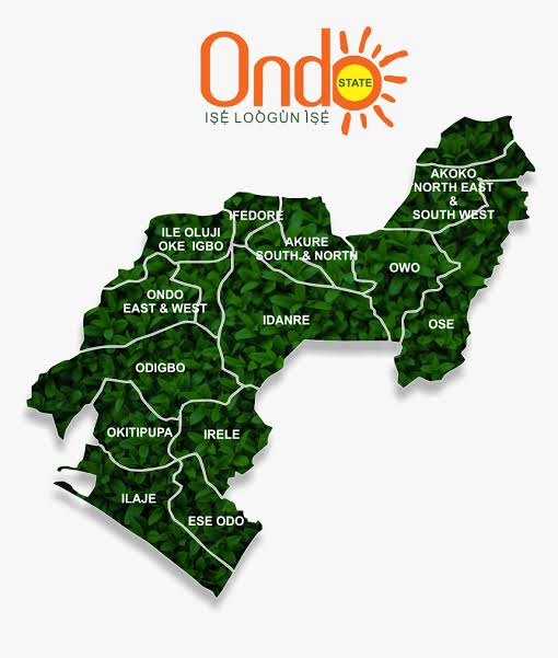 Ondo state map