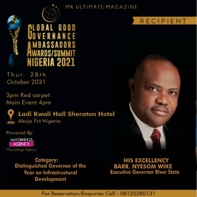 Wike to be Honored as Distinguished Governor of the Year on Infrastructural Development | Daily Report Nigeria