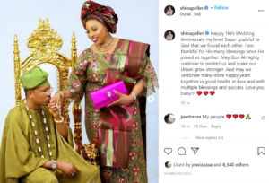 Shina Peller Celebrate 16th Wedding Anniversary With Wife, Ayobola | Daily Report Nigeria