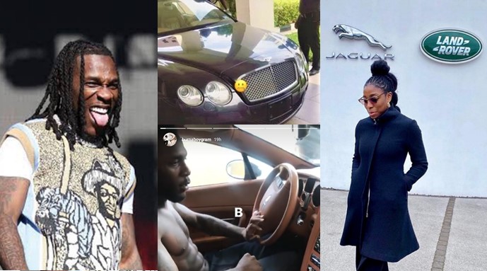 Burna Boy Gifts Sister His Bentley For Being Part of The Design Team for 2022 Range Rover