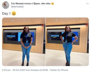 "Help Us Greet Jeff Bezos" - Congratulatory Messages Roll in As Nigerian Lady Secures Job at Amazon | Daily Report Nigeria