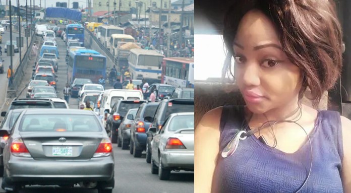 Lady Regrets As Agbero Kiss Her After Leaning Out of Her Car Window to 'Collect Cool Breeze'