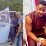 Zubby Micheal Excited as Fan gifts Him a Customized Bedsheet [PHOTOS] | Daily Report Nigeria