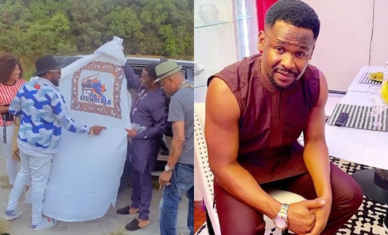 Zubby Micheal Excited as Fan gifts Him a Customized Bedsheet [PHOTOS] | Daily Report Nigeria