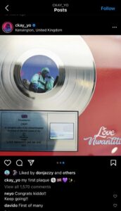 Singer Ckay Recieves First BRIT Certified Silver Plaque For "Love Nwantiti" | Daily Report Nigeria