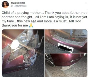 BBNaija Star, Tega Involved in Car Accident | Daily Report Nigeria