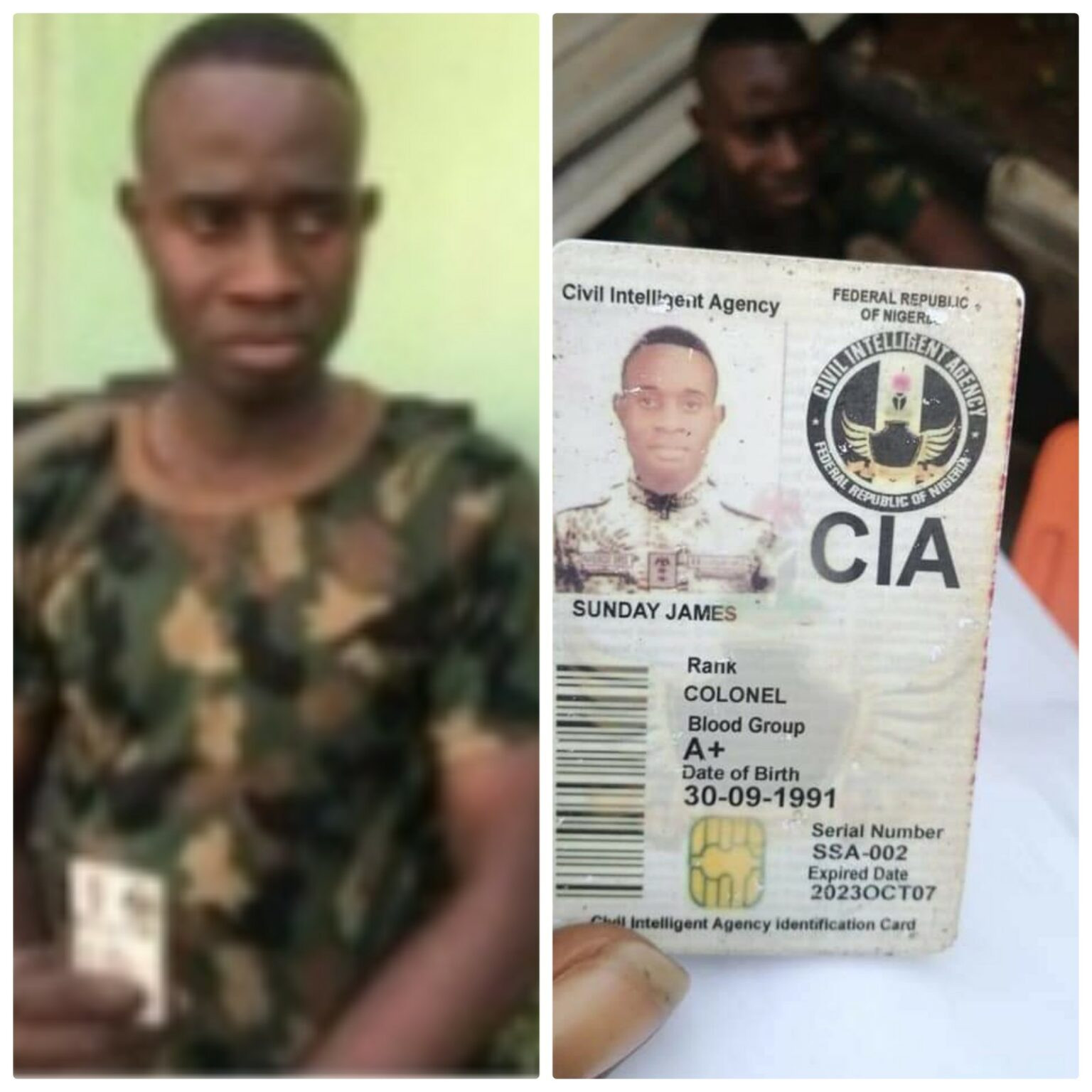 Fake Soldier Arrested with CIA Card in Edo | Daily Report Nigeria