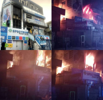 Fire Guts Shopping Complex in Lagos | Daily Report Nigeria