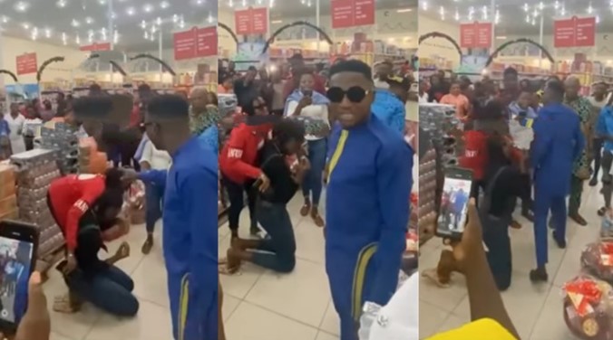 Reactions as Nigerian Lady Proposes to Boyfriend of 3 Years in a Mall | Daily Report Nigeria