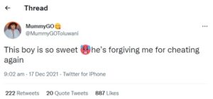 Woman Gushes Over Her Husband as He forgives Her For Cheating For the Second Time | Daily Report Nigeria