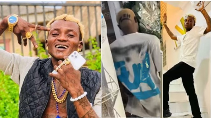 Excited Fan Tattoos 'Zeh' on His Head in Honor of Fast-rising Singer, Portable | Daily Report Nigeria