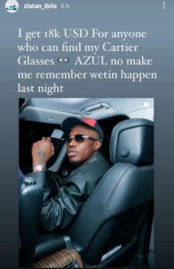 Singer Zlatan Ibile Offers N7.3 Million Reward to Anyone Who Can Find His Designer Glasses | Daily Report Nigeria