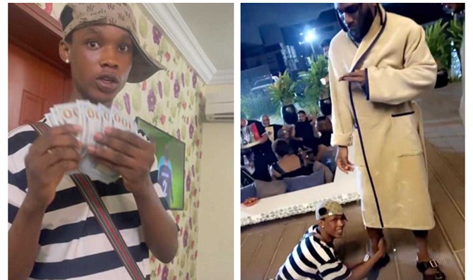 Burna Boy Gives $3,000 to Man Who Kissed His Feet For Blessings | Daily Report Nigeria