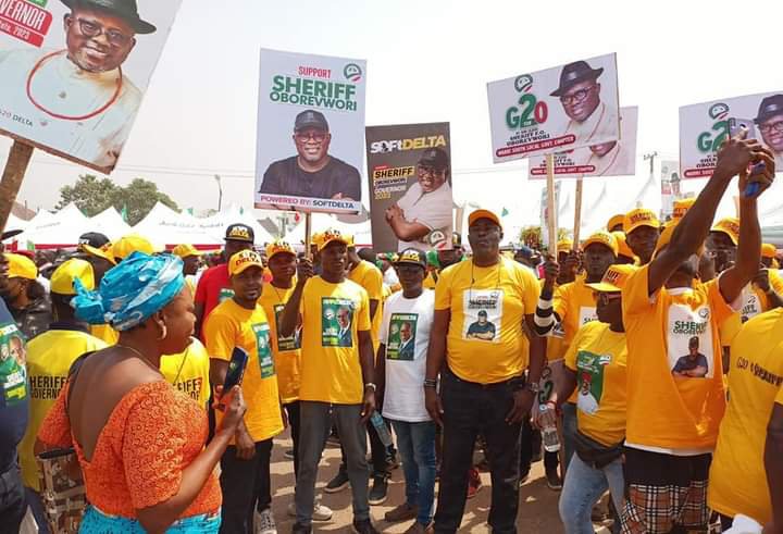 Delta 2023: Sheriff Oborevwori's Supporters Steal The Show at PDP Mega Rally | Daily Report Nigeria