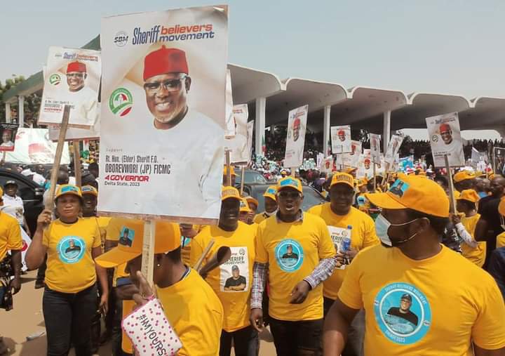 Delta 2023: Sheriff Oborevwori's Supporters Steal The Show at PDP Mega Rally | Daily Report Nigeria