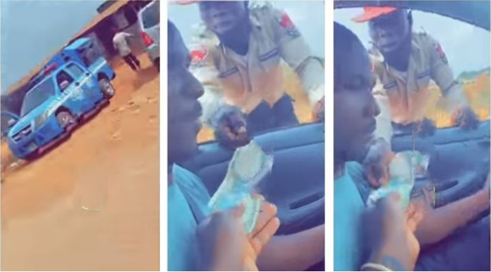 Motorist in Shock as FRSC Official Gives Him N200 as New Year Gift [VIDEO] | Daily Report Nigeria