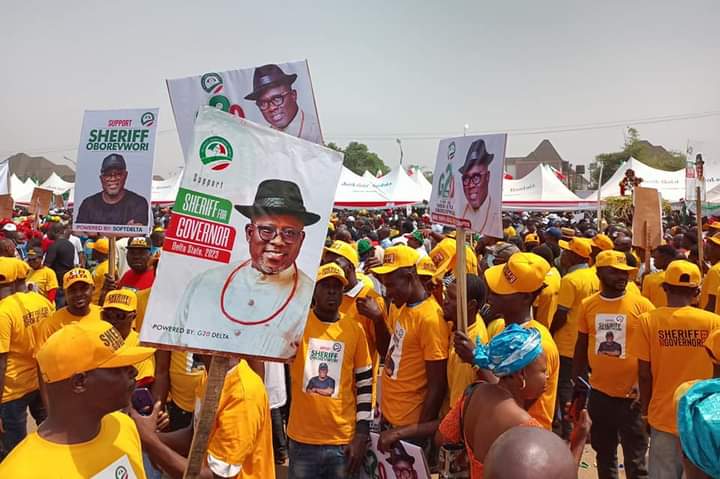 Delta 2023: Sheriff Oborevwori's Supporters Steal The Show at PDP Mega Rally | Daily Report Nigeria