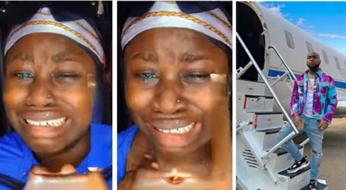 "I Won't Stop Crying Until Davido Flies Me to Dubai in His Jet" - Lady Cries in Viral Video | Daily Report Nigeria