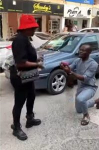 Lady Angrily Pours Water on Boyfriend For Embarrassing Her By Proposing in Public [WATCH] | Daily Report Nigeria