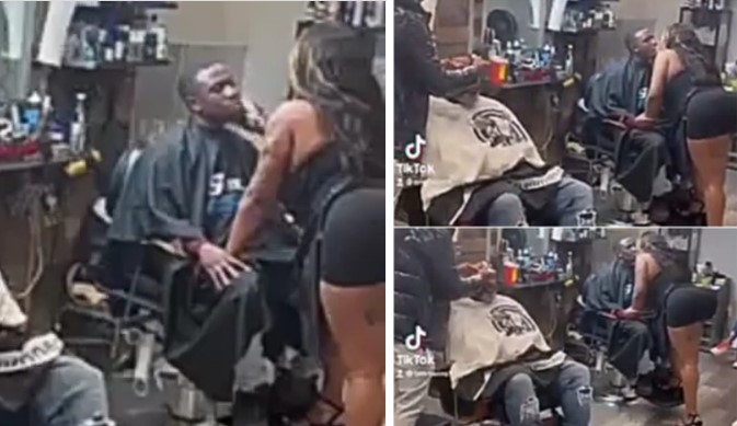 See Barbershop Where Female Barbers Give Male Customers Special 'K!ss' Treatment [VIDEO] | Daily Report Nigeria